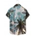 Men's Hawaiian Printed Lapel Short Sleeve Shirt 07210733M