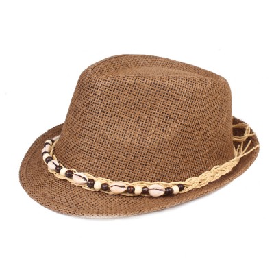 Men Straw Casual Vacation All  match Breathable Sunshade Top Hats Flat Hats