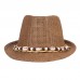 Men Straw Casual Vacation All  match Breathable Sunshade Top Hats Flat Hats