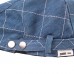 Men Denim Plaid Pattern Sunshade Short Brim Casual Vintage Forward Hats Beret Flat Caps