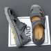 Men Outdoor Cow Split Leather Non  slip Close Toes Handstitching Shoes