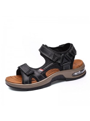 Menico Leather Summer Plus Size Outdoor Open Toe Athleisure Sandals