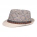 Men Straw Casual Vintage Ethnic Pattern All  match Sunshade Top Hats Flat Hats