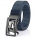 125CM 4CM Width Metal Press Buckle Canvas Belt Men’s Tactical Belt Leisure Breathable Nylon Waist Belt